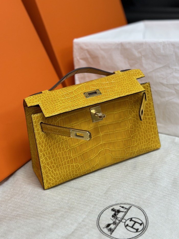 Kelly 22 Pochette Crocodile“22*13*7CM”-0008=