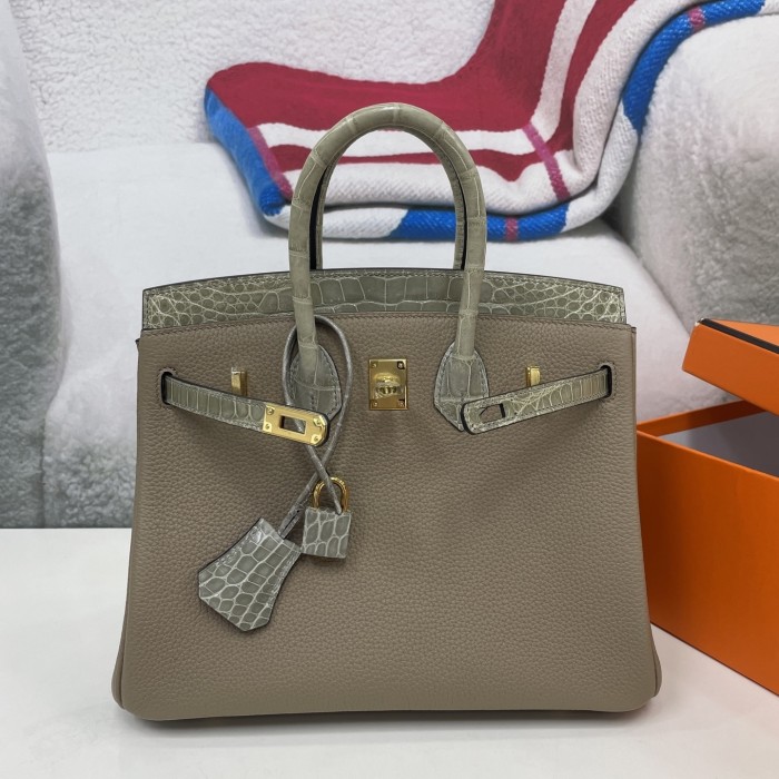 Birkin 25 Touch Togo-Shiny Crocodile“25*20*13CM”-0043=