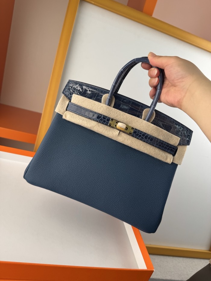 Birkin Touch Togo-Crocodile“25*20*13CM” -0043=