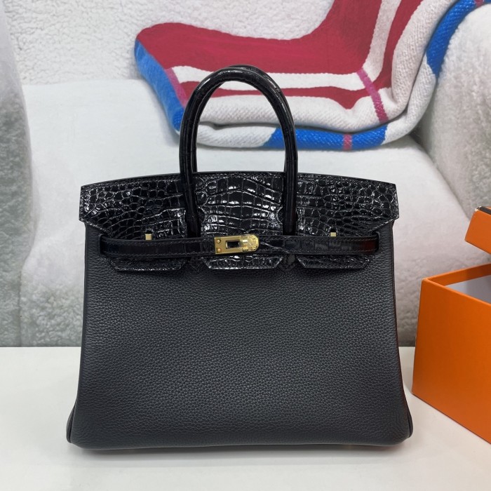 Birkin 25 Touch Togo-Shiny Crocodile“25*20*13CM”-0043=