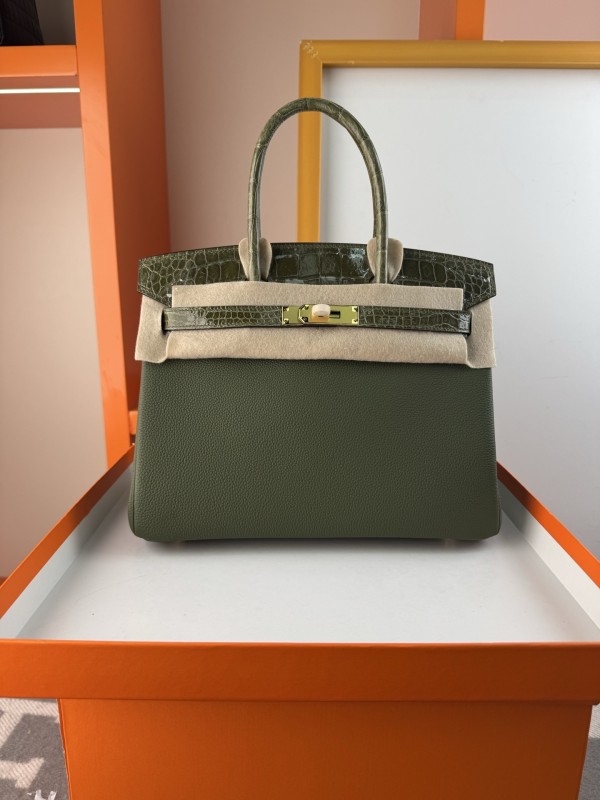 Birkin 30 Touch Togo-Crocodile“30*22*16CM”-0063=