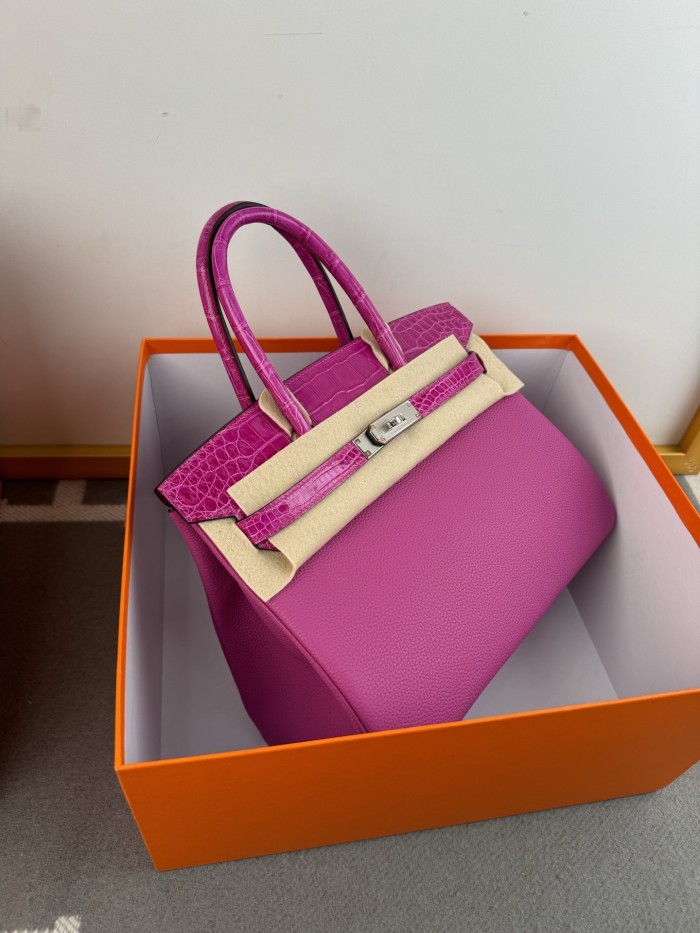 Birkin 30 Touch Togo-Crocodile“30*22*16CM”-0063=