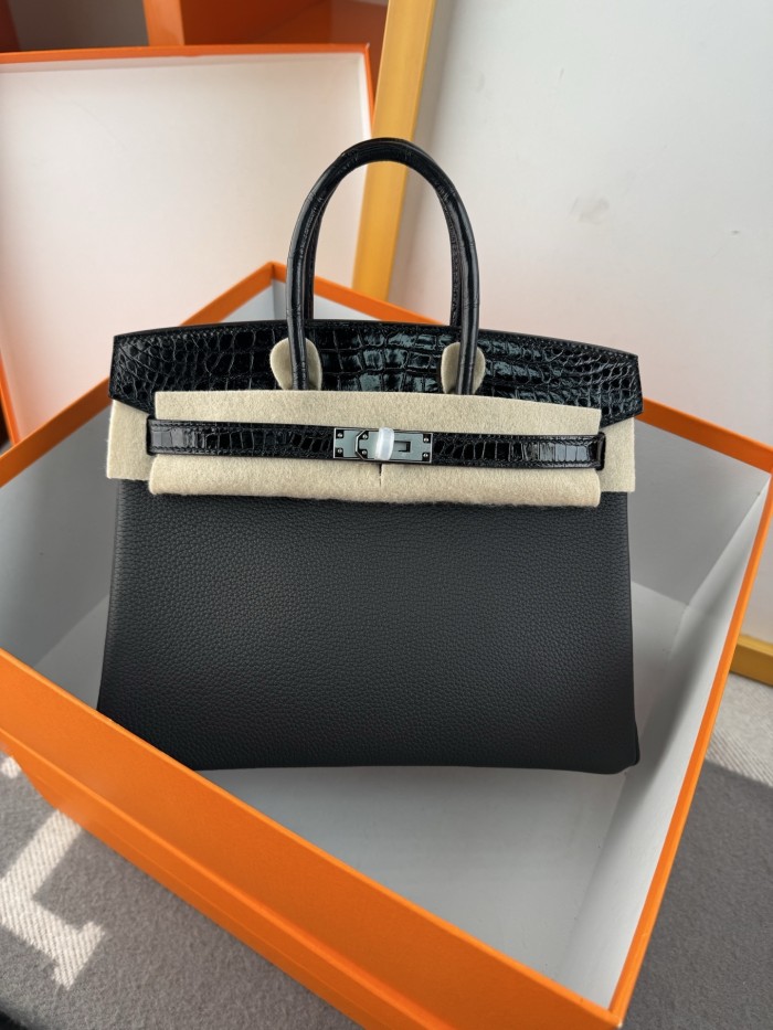 Birkin Touch Togo-Crocodile“25*20*13CM” -0043=