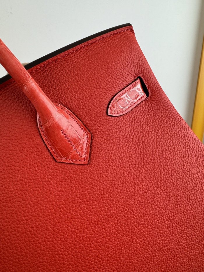 Birkin 30 Touch Togo-Crocodile“30*22*16CM”-0063=