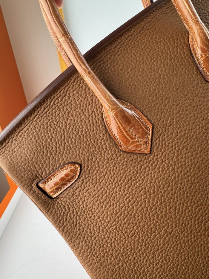 Birkin Touch Togo-Crocodile“25*20*13CM” -0043=