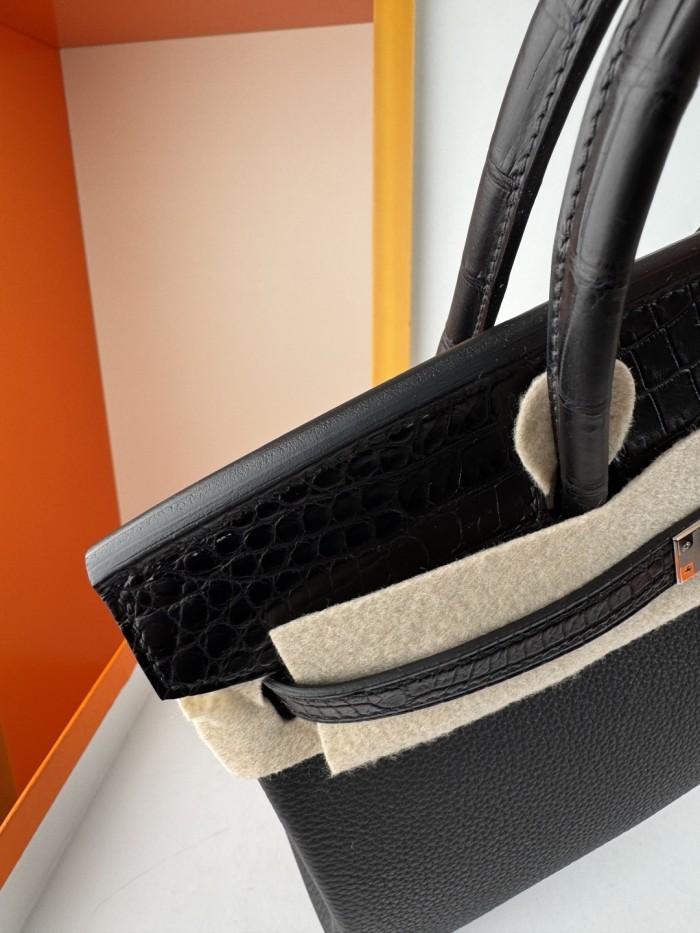 Birkin Touch Togo-Crocodile“25*20*13CM” -0043=