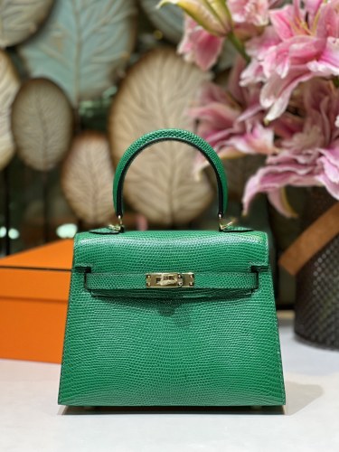 Kelly 20 Lizard Leather“20*16*9CM”-0051=