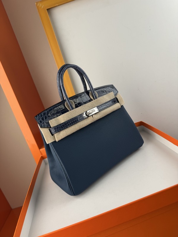 Birkin Touch Togo-Crocodile“25*20*13CM” -0043=