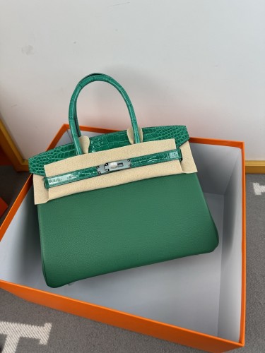 Birkin 30 Touch Togo-Crocodile“30*22*16CM”-0063=