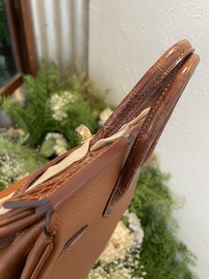 Birkin Touch Togo-Crocodile“25*20*13CM”0043=