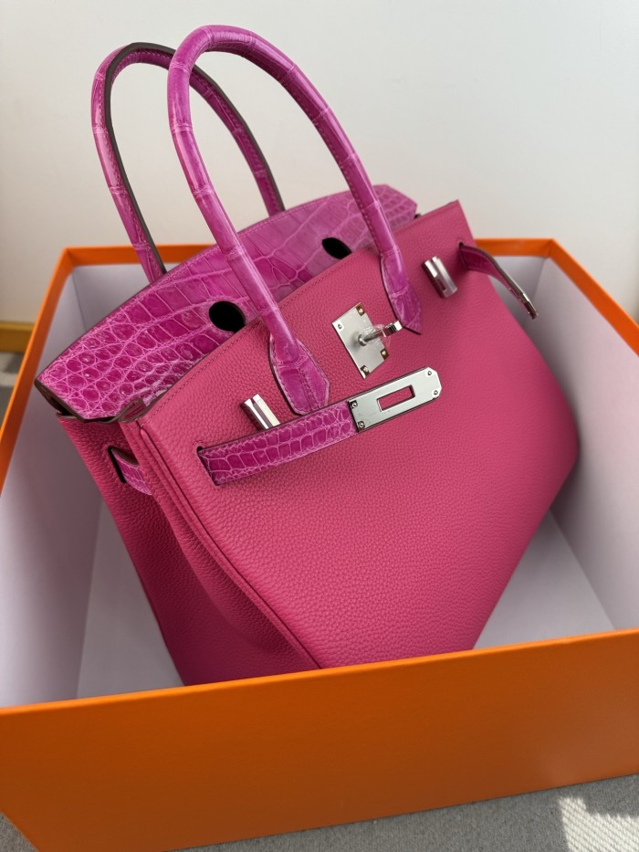 Birkin 30 Touch Togo-Crocodile“30*22*16CM”-0063=