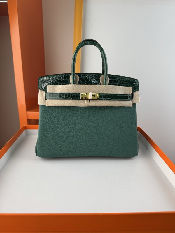 Birkin Touch Togo-Crocodile“25*20*13CM” -0043=