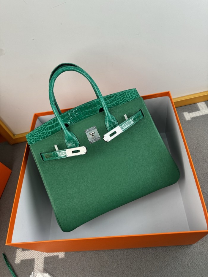 Birkin 30 Touch Togo-Crocodile“30*22*16CM”-0063=