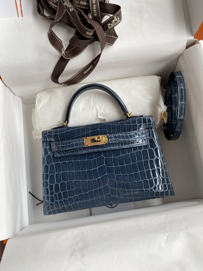 Mini Kelly 19 Nile Crocodile“19*13*7CM”-0096=