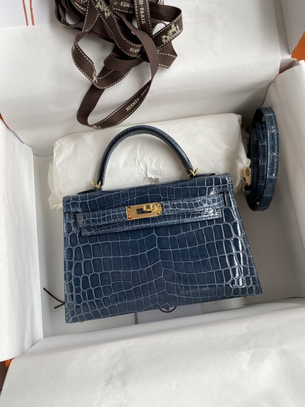 Mini Kelly 19 Nile Crocodile“19*13*7CM”-0096=