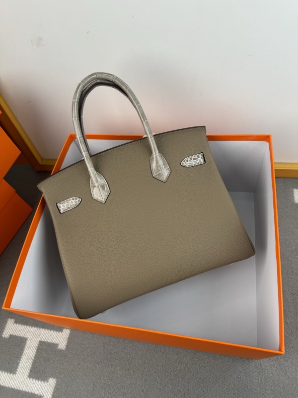 Birkin 30 Touch Togo-Crocodile“30*22*16CM”-0063=