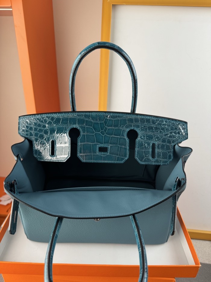 Birkin 30 Touch Togo-Crocodile“30*22*16CM”-0063=