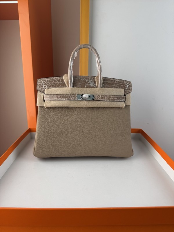 Birkin Touch Togo-Crocodile“25*20*13CM” -0043=