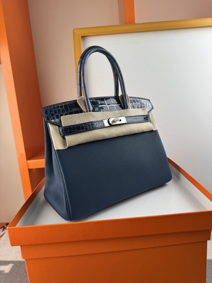 Birkin 30 Touch Togo-Crocodile“30*22*16CM”-0063=