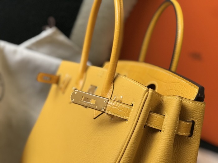Birkin Touch Togo-Crocodile“25*20*13CM”0043=
