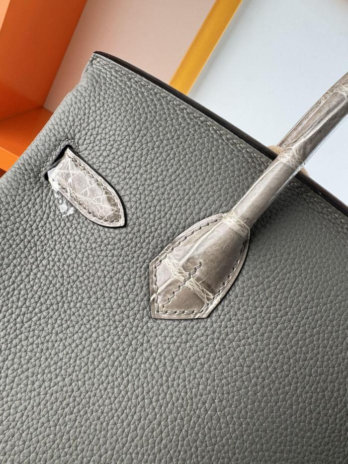 Birkin 30 Touch Togo-Crocodile“30*22*16CM”-0063=