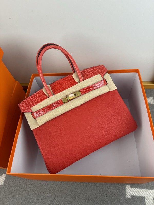 Birkin 30 Touch Togo-Crocodile“30*22*16CM”-0063=