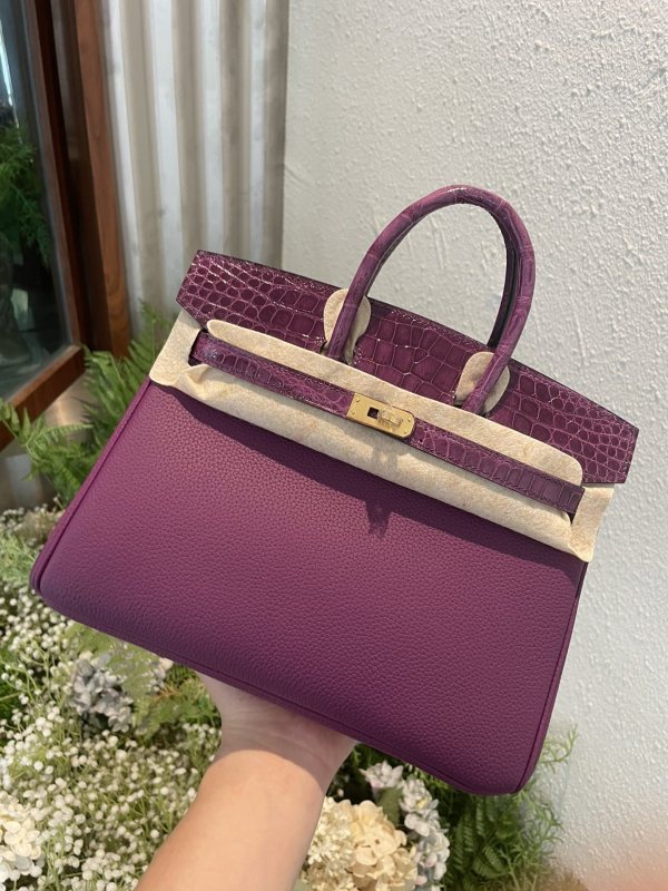 Birkin Touch Togo-Crocodile“30*22*16CM”-0063=