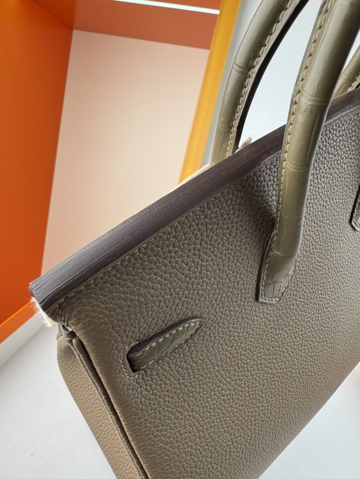 Birkin Touch Togo-Crocodile“25*20*13CM” -0043=