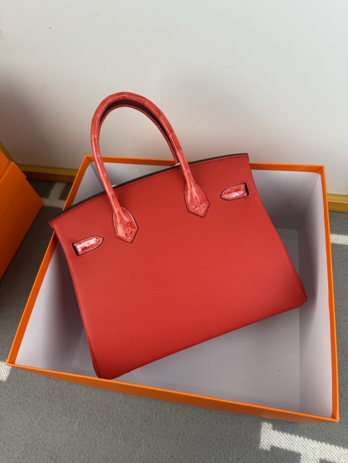 Birkin 30 Touch Togo-Crocodile“30*22*16CM”-0063=