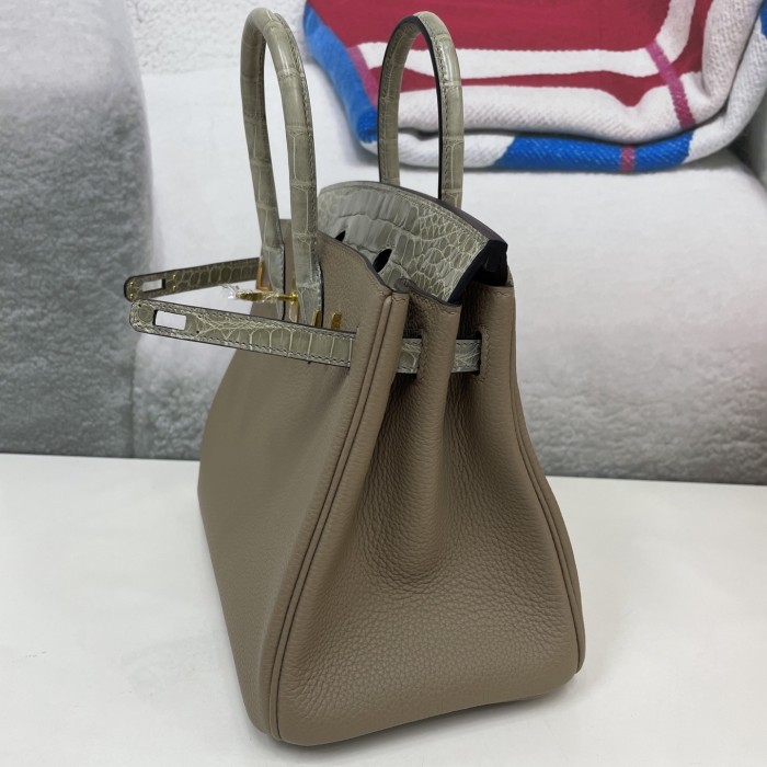Birkin 25 Touch Togo-Shiny Crocodile“25*20*13CM”-0043=