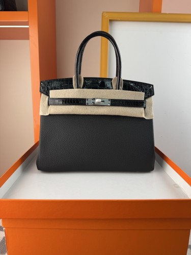 Birkin 30 Touch Togo-Crocodile“30*22*16CM”-0063=