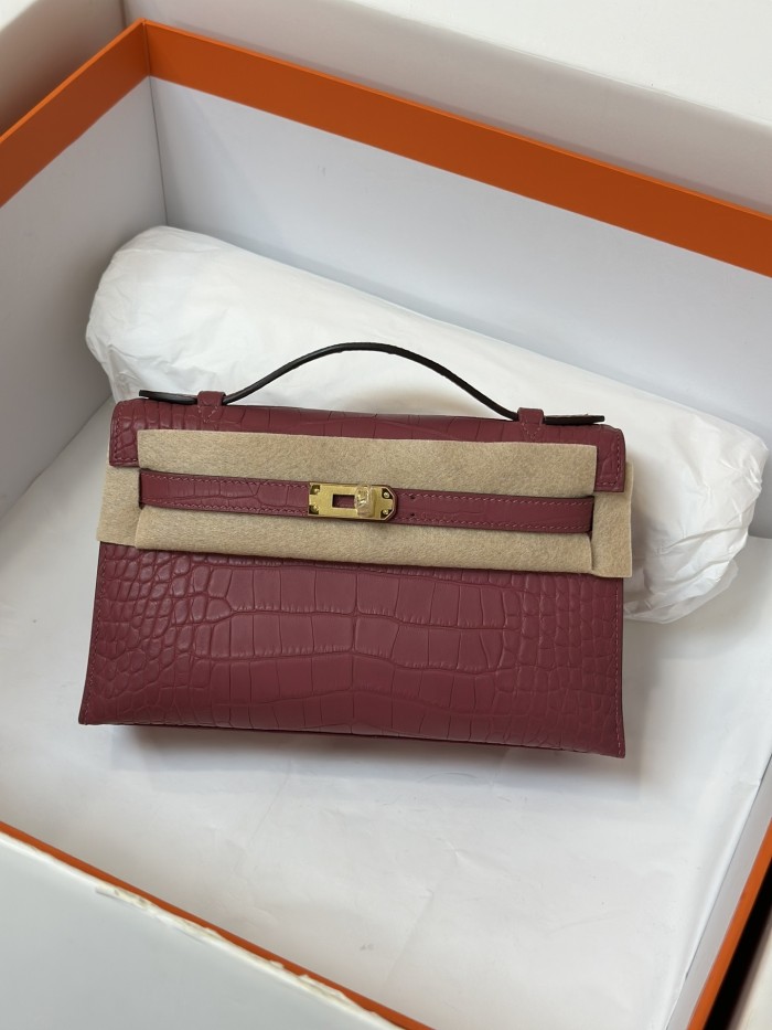 Kelly 22 Pochette Crocodile“22*13*7CM”-0008=