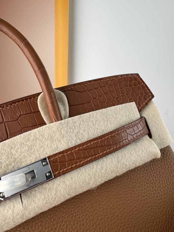 Birkin Touch Togo-Crocodile“25*20*13CM” -0043=