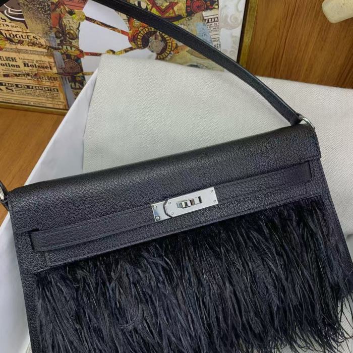 Kelly Elan Foile Ostrich“28*15.5*4CM”-0572=