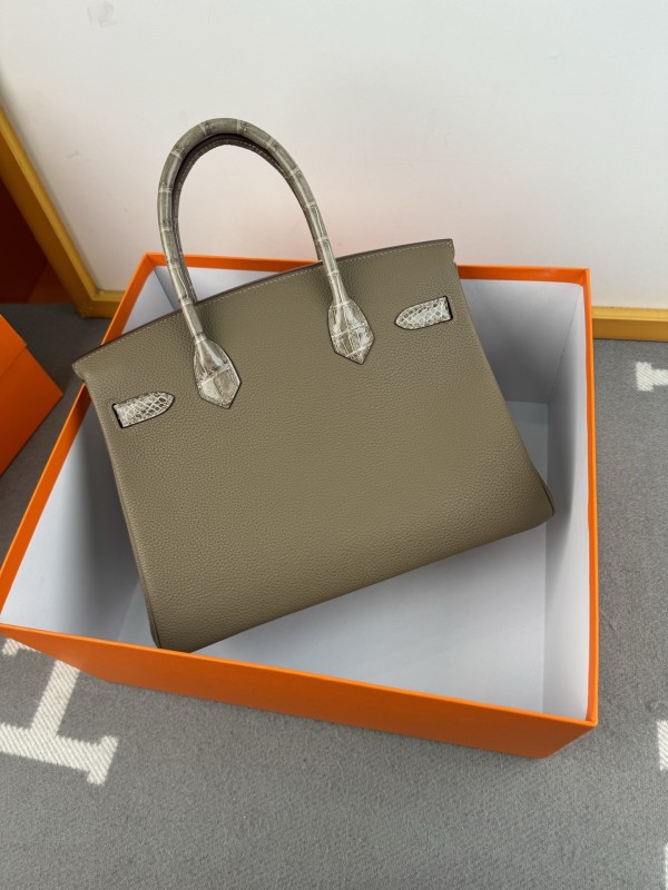 Birkin 30 Touch Togo-Crocodile“30*22*16CM”-0063=
