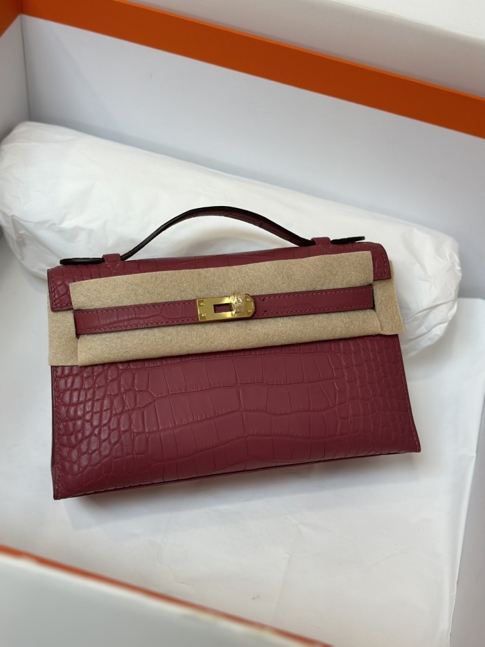 Kelly 22 Pochette Crocodile“22*13*7CM”-0008=
