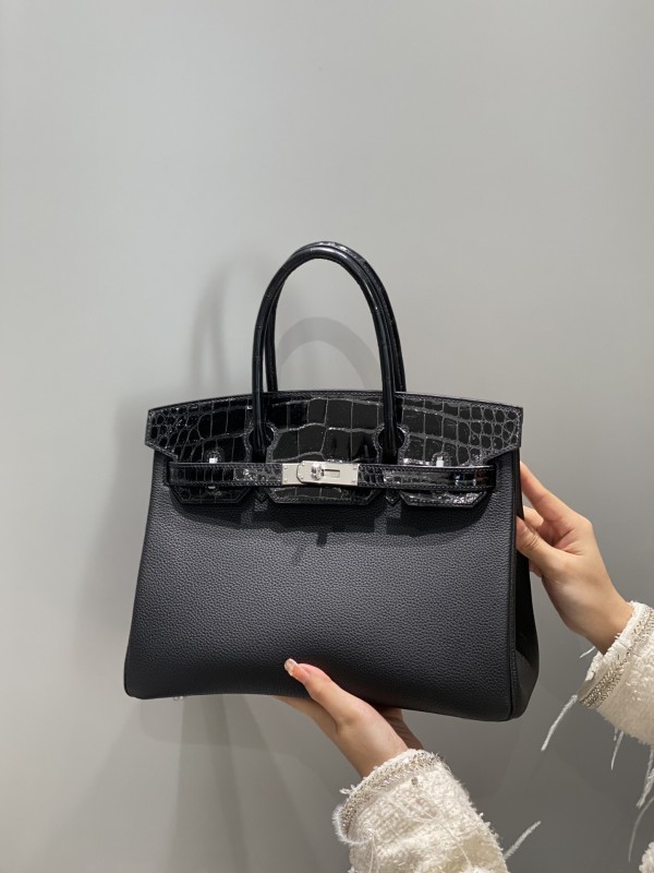 Birkin 30 Touch Togo-Niloticus Crocodile“30*22*16CM”-0063=