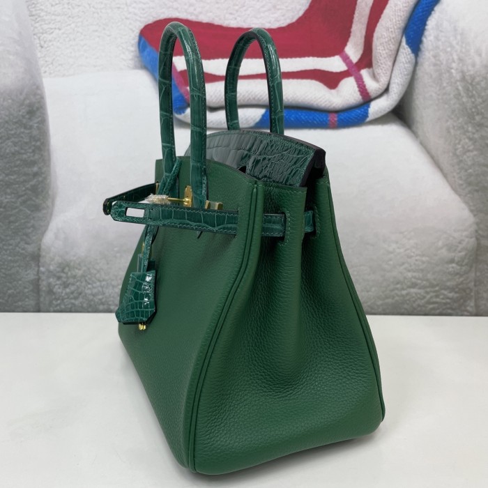 Birkin 25 Touch Togo-Shiny Crocodile“25*20*13CM”-0043=
