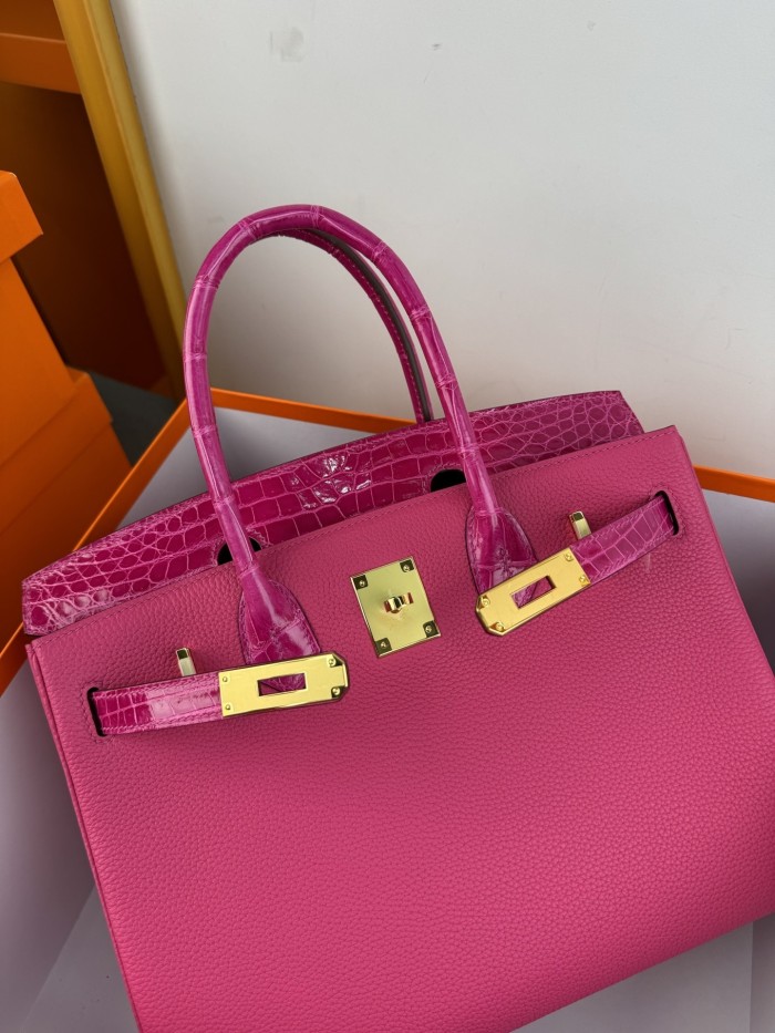 Birkin 30 Touch Togo-Crocodile“30*22*16CM”-0063=