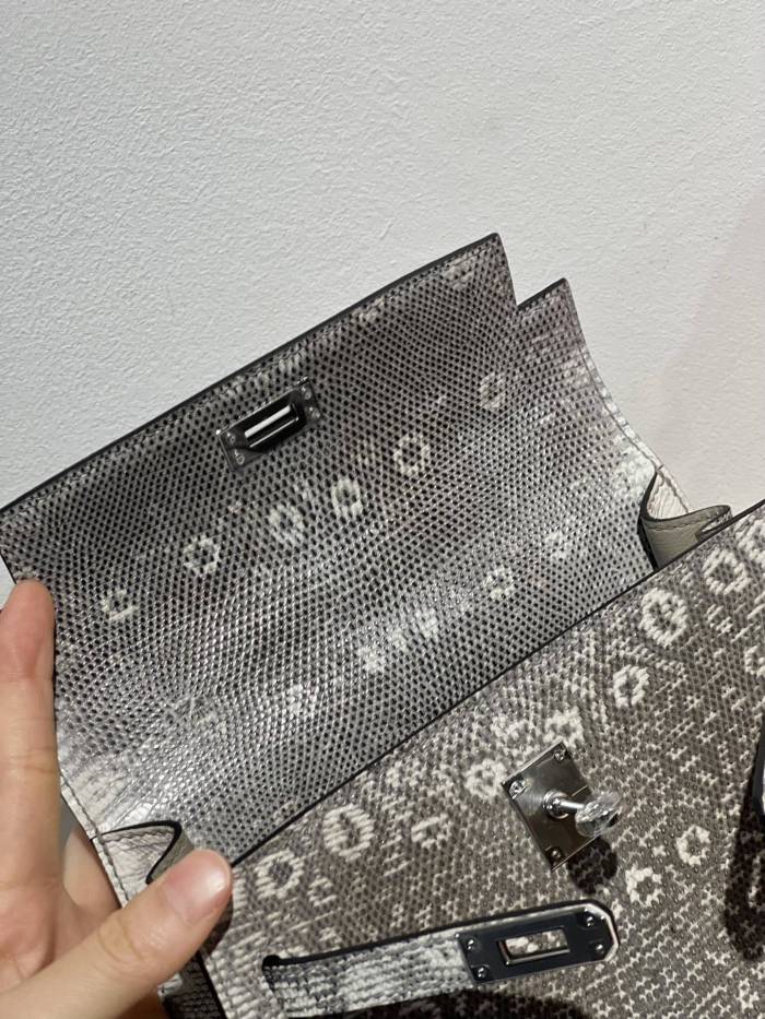 Kelly 20 Lizard Leather“20*16*9CM”-0051=