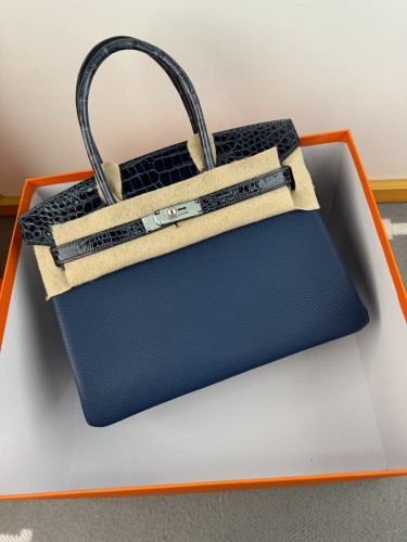 Birkin 30 Touch Togo-Crocodile“30*22*16CM”-0063=
