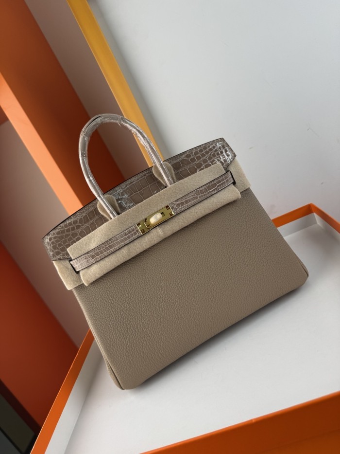 Birkin Touch Togo-Crocodile“25*20*13CM” -0043=