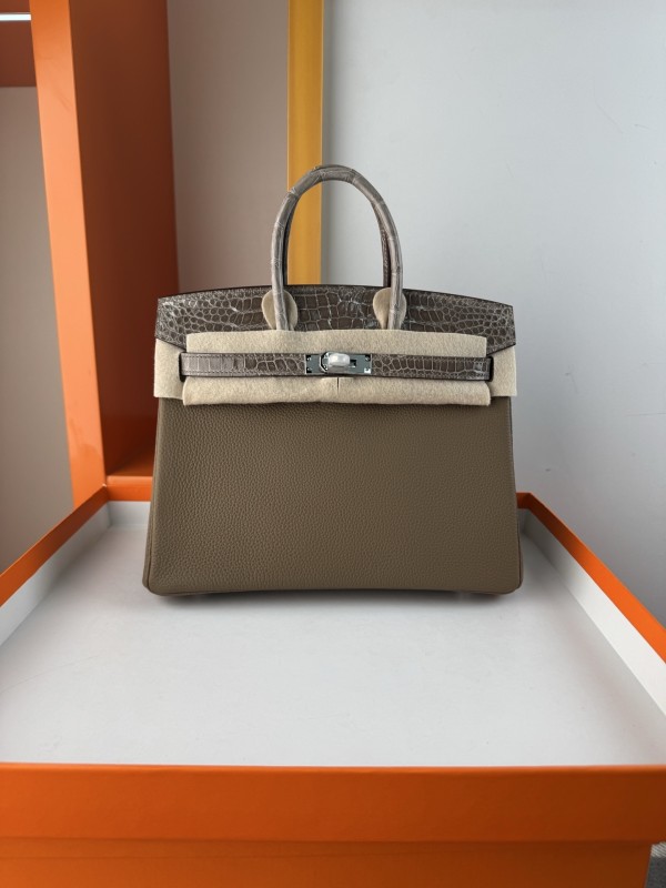 Birkin Touch Togo-Crocodile“25*20*13CM” -0043=