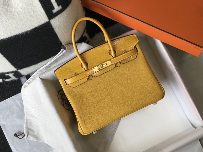 Birkin Touch Togo-Crocodile“25*20*13CM”0043=