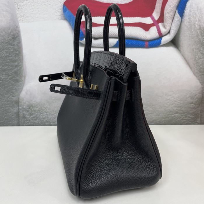 Birkin 25 Touch Togo-Shiny Crocodile“25*20*13CM”-0043=