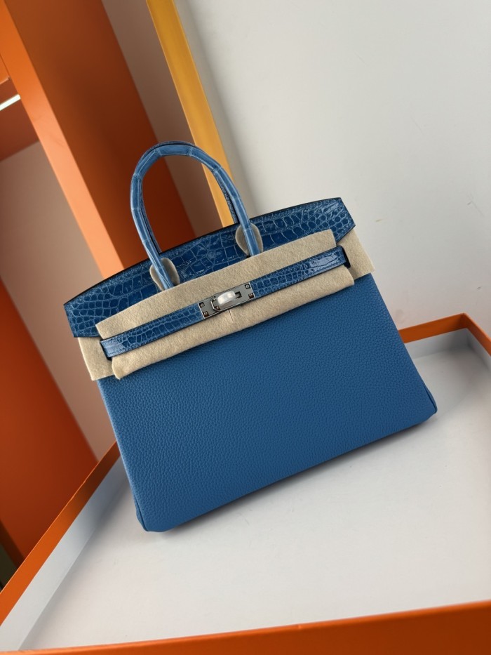 Birkin Touch Togo-Crocodile“25*20*13CM” -0043=