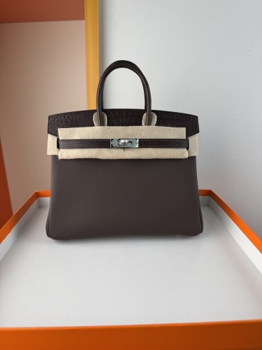 Birkin Touch Togo-Crocodile“25*20*13CM” -0043=