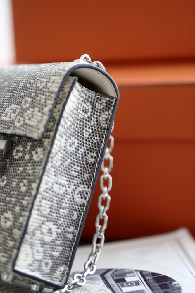 Verrou Mini Bag Lizard“17*12*6CM”-0033=