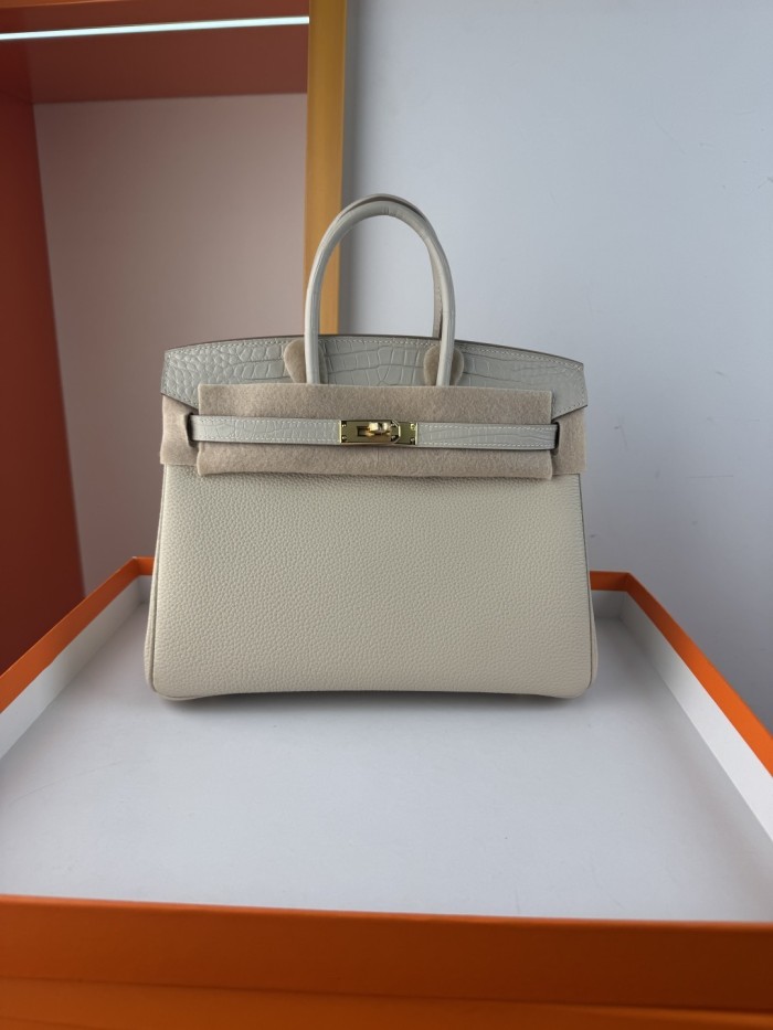 Birkin Touch Togo-Crocodile“25*20*13CM” -0043=