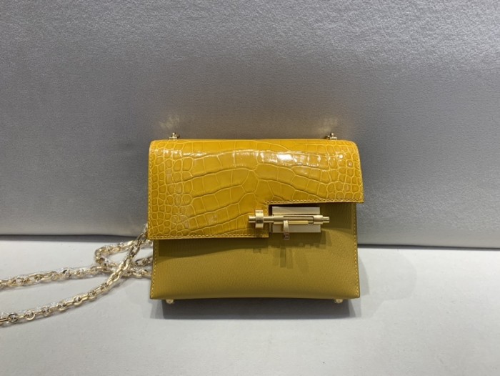 Verrou 17 Mini Bag Crocodile-Mysore“17*13*6CM”-0073=